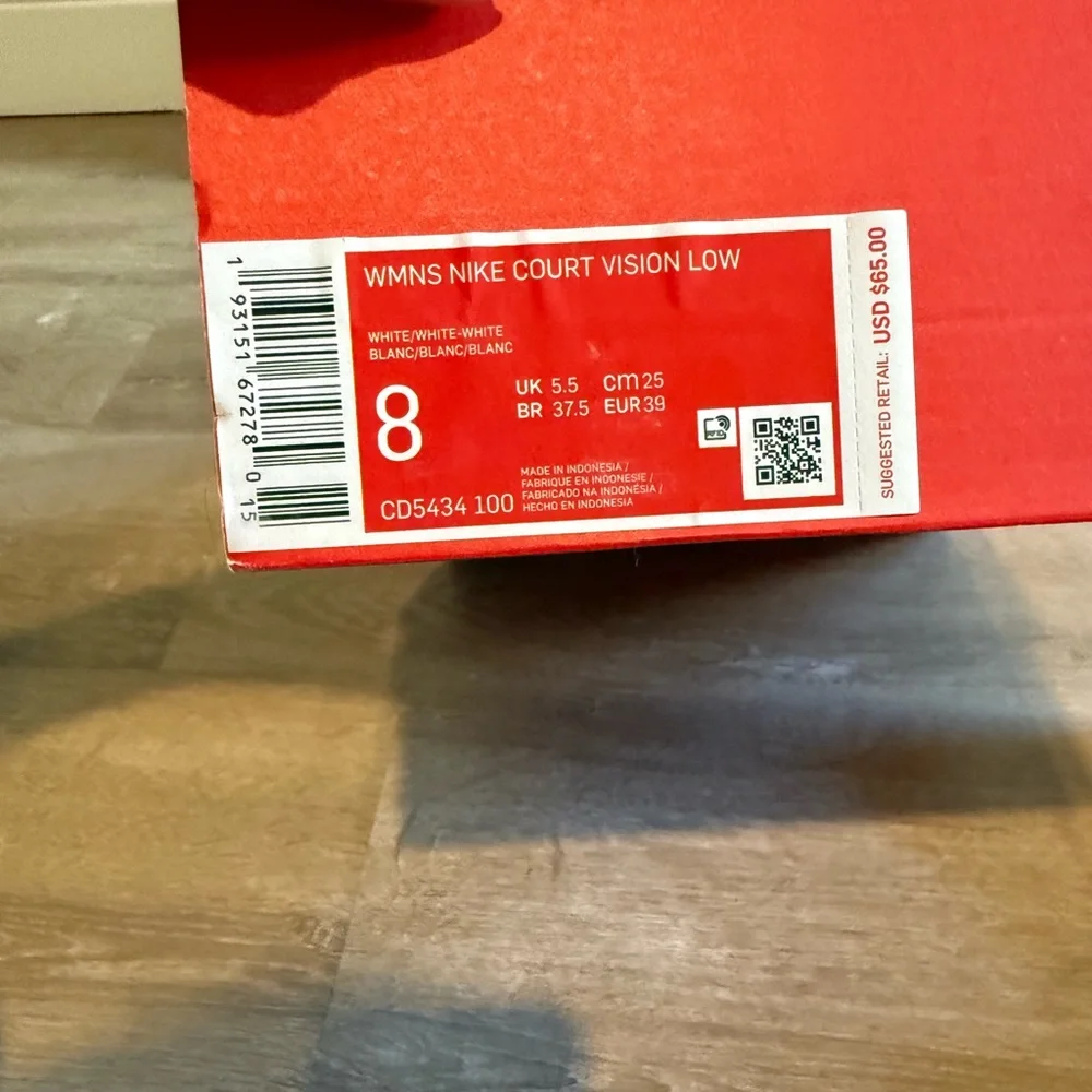 Nike WMNS NIKE COURT VISION LOW All-White - Picture 5 of 9